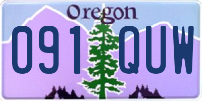 OR license plate 091QUW