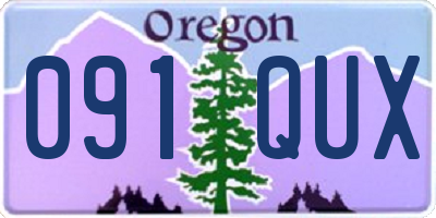 OR license plate 091QUX