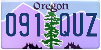 OR license plate 091QUZ