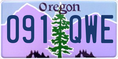 OR license plate 091QWE