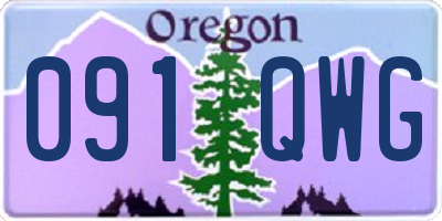 OR license plate 091QWG