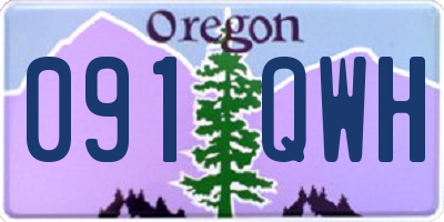OR license plate 091QWH