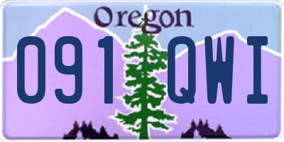 OR license plate 091QWI