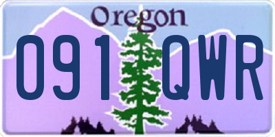 OR license plate 091QWR
