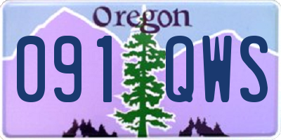 OR license plate 091QWS