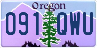 OR license plate 091QWU