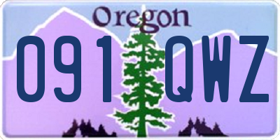 OR license plate 091QWZ