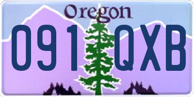OR license plate 091QXB
