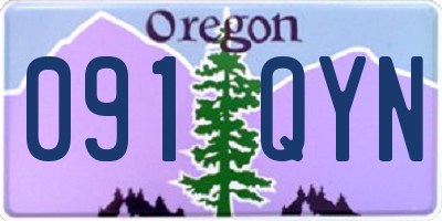 OR license plate 091QYN