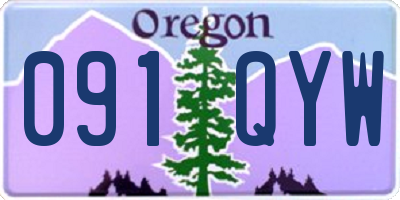 OR license plate 091QYW