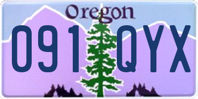 OR license plate 091QYX