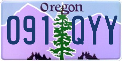 OR license plate 091QYY