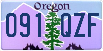 OR license plate 091QZF