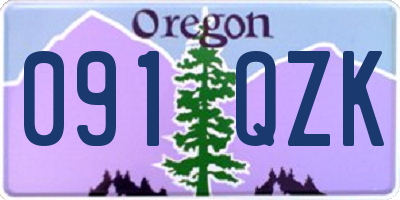 OR license plate 091QZK