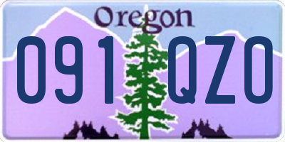 OR license plate 091QZO