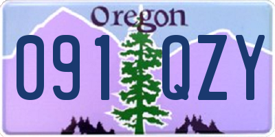 OR license plate 091QZY
