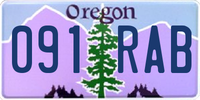 OR license plate 091RAB