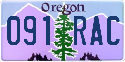 OR license plate 091RAC