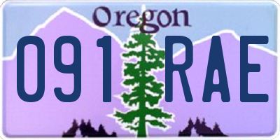 OR license plate 091RAE