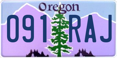 OR license plate 091RAJ