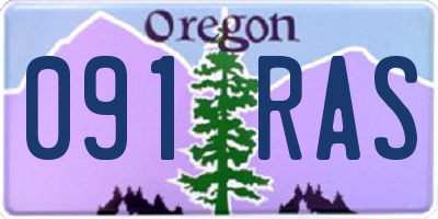 OR license plate 091RAS