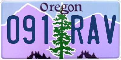 OR license plate 091RAV