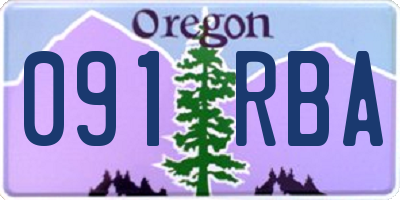 OR license plate 091RBA