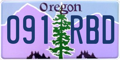 OR license plate 091RBD