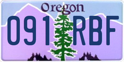 OR license plate 091RBF