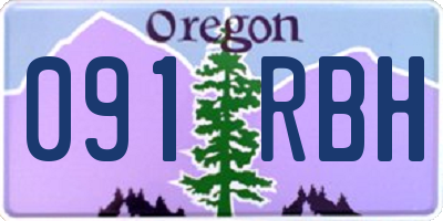 OR license plate 091RBH
