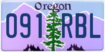 OR license plate 091RBL