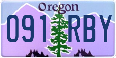 OR license plate 091RBY