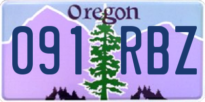 OR license plate 091RBZ