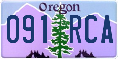 OR license plate 091RCA