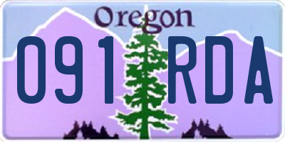 OR license plate 091RDA