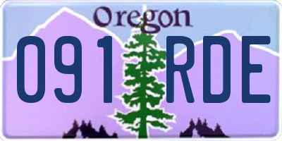 OR license plate 091RDE