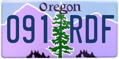 OR license plate 091RDF