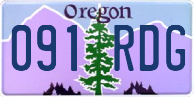 OR license plate 091RDG