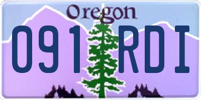 OR license plate 091RDI