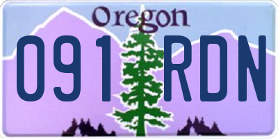 OR license plate 091RDN