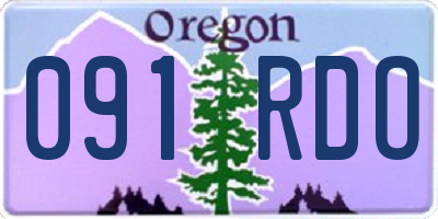 OR license plate 091RDO