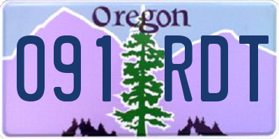 OR license plate 091RDT