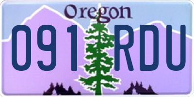 OR license plate 091RDU