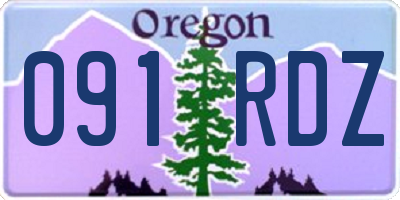 OR license plate 091RDZ