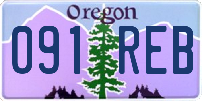 OR license plate 091REB