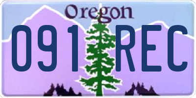 OR license plate 091REC