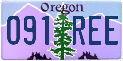 OR license plate 091REE