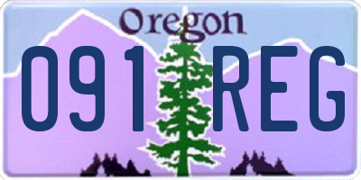 OR license plate 091REG