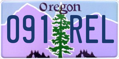 OR license plate 091REL