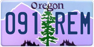 OR license plate 091REM